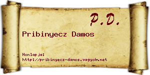 Pribinyecz Damos névjegykártya